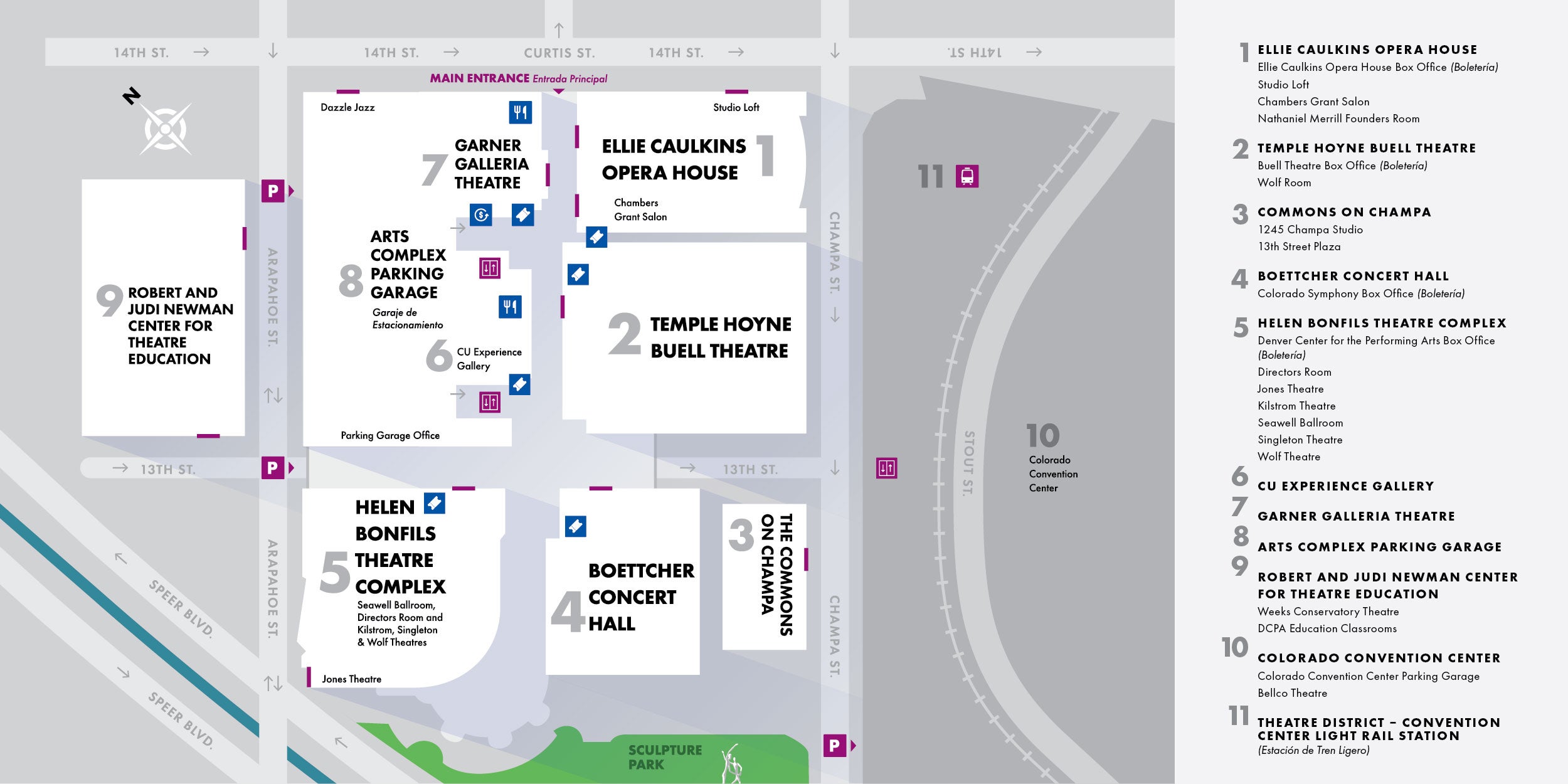 Denver Performing Arts Complex Map, 2024, JPG